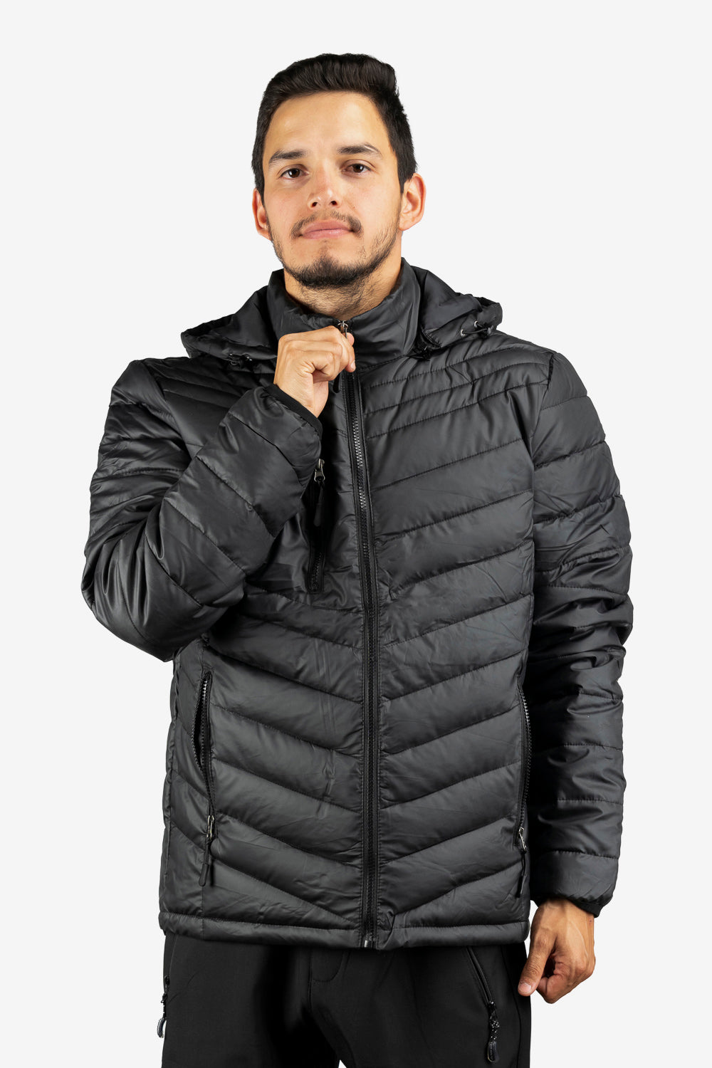Parka Termica Outdoor Elbrus Hombre Negro Blue Mountain Blue Mountain